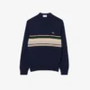 Herren-Strickpullover mit Streifen, hergestellt in Frankreich