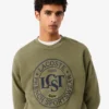 Herren-Sweatshirt aus bedrucktem Fleece in lockerer Passform