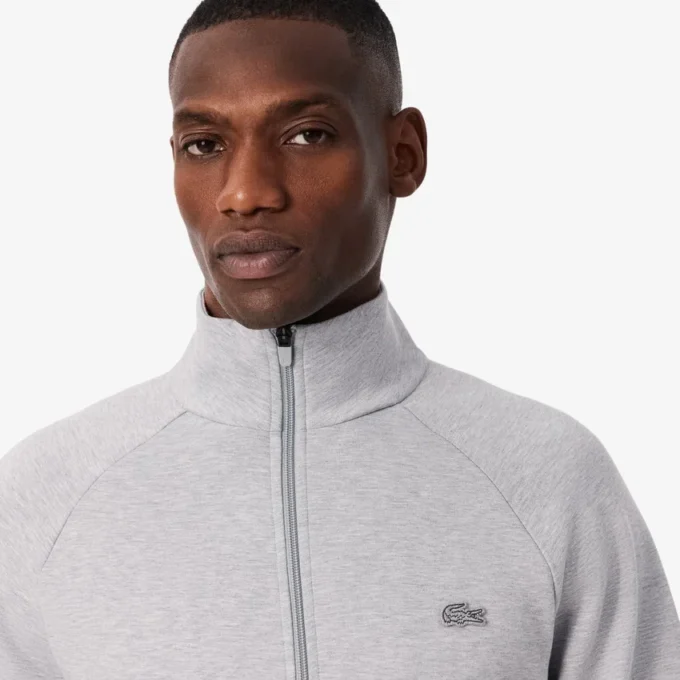 Herren-Sweatshirt aus doppelseitigem Jersey mit Reißverschluss