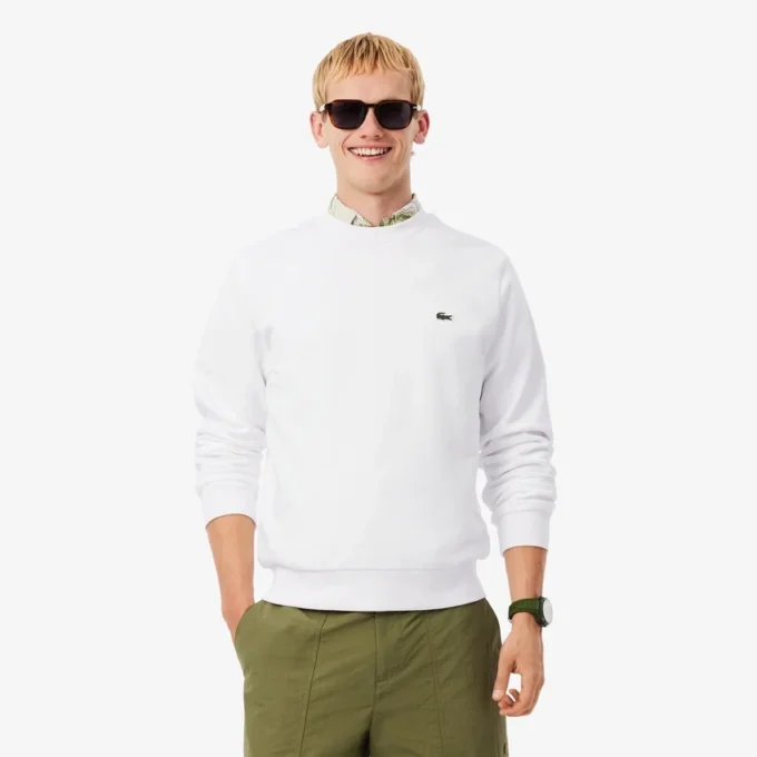 Herren-Sweatshirt aus Fleece in klassischer Passform