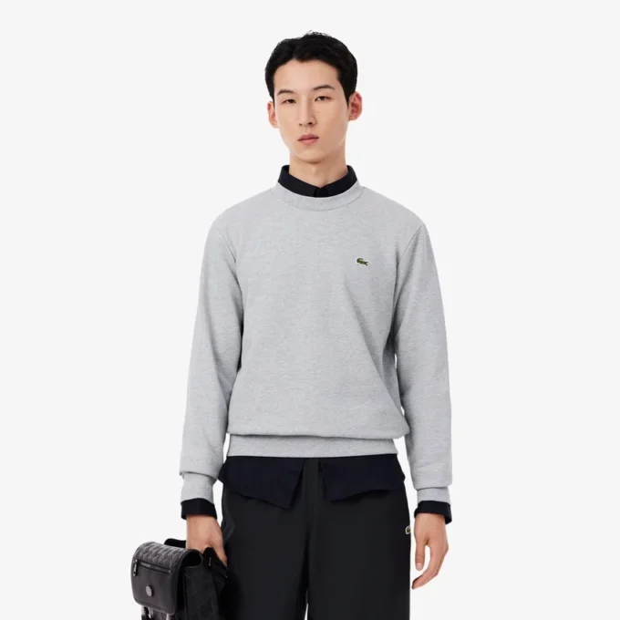 Herren-Sweatshirt aus Fleece in klassischer Passform