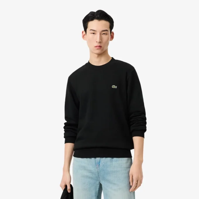 Herren-Sweatshirt aus Fleece in klassischer Passform