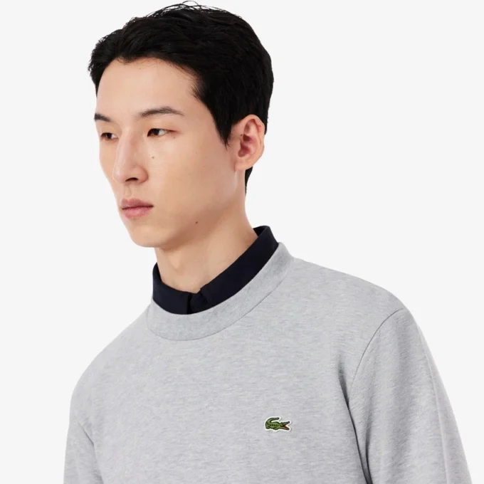 Herren-Sweatshirt aus Fleece in klassischer Passform