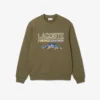 Herren-Sweatshirt aus Fleece mit gesticktem Motiv