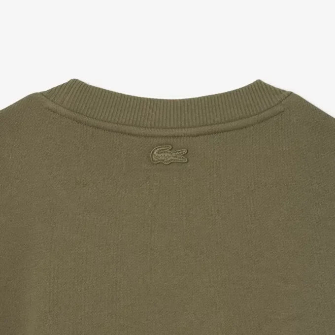Herren-Sweatshirt aus Fleece mit gesticktem Motiv
