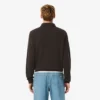 Herren-Sweatshirt mit geripptem Baumwollkragen