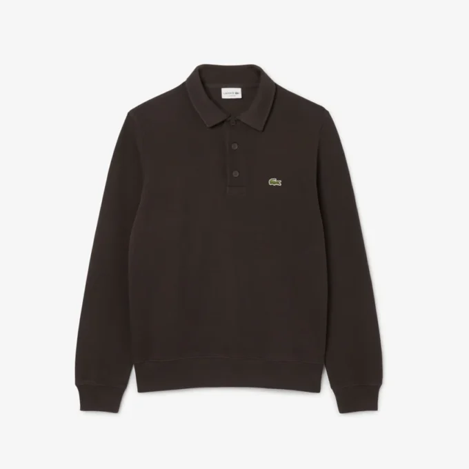 Herren-Sweatshirt mit geripptem Baumwollkragen