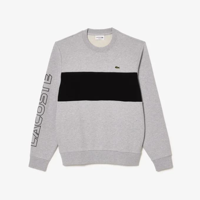 Herren-Sweatshirt mit Rundhalsausschnitt und Farbblock-Design