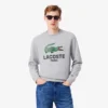 Herren-Sweatshirt mit Rundhalsausschnitt und Print in klassischer Passform