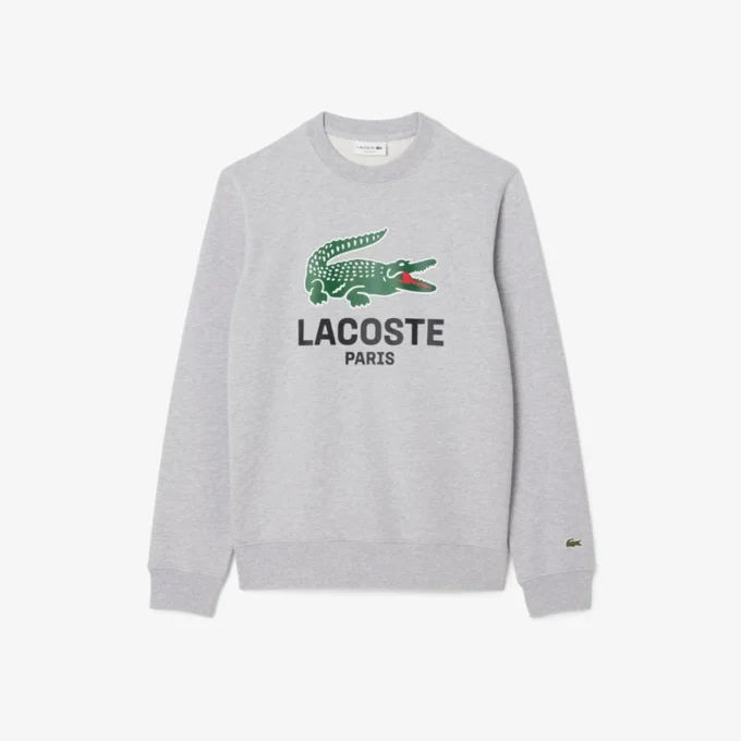Herren-Sweatshirt mit Rundhalsausschnitt und Print in klassischer Passform
