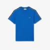 Herren-T-Shirt aus Baumwolle mit Logo-Streifen