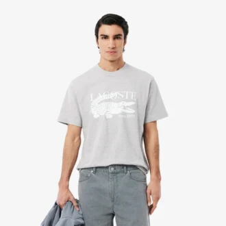Herren-T-Shirt aus Baumwolle mit Print in klassischer Passform