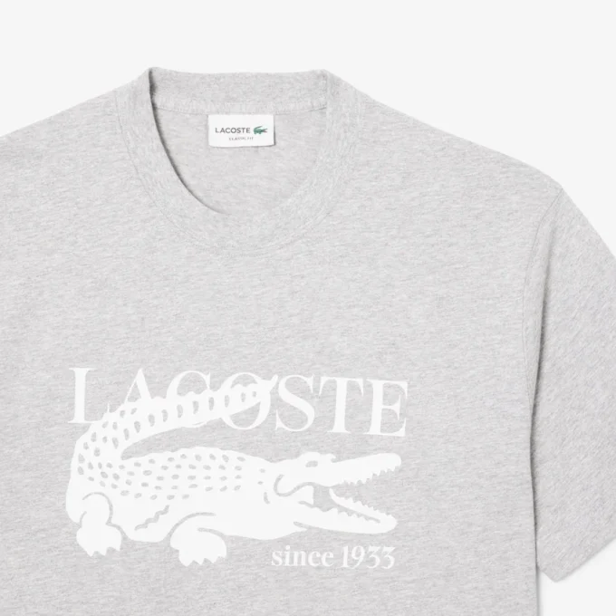 Herren-T-Shirt aus Baumwolle mit Print in klassischer Passform