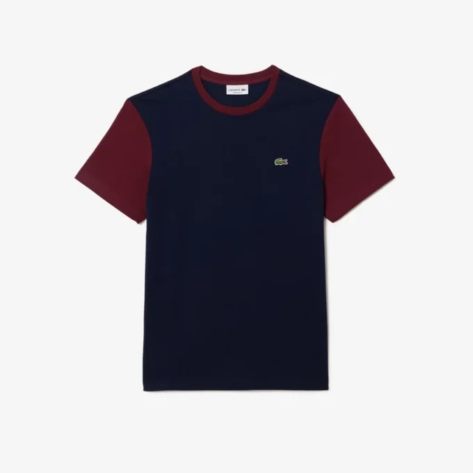 Herren-T-Shirt aus Baumwolle mit Regular Fit und Farbblock-Design