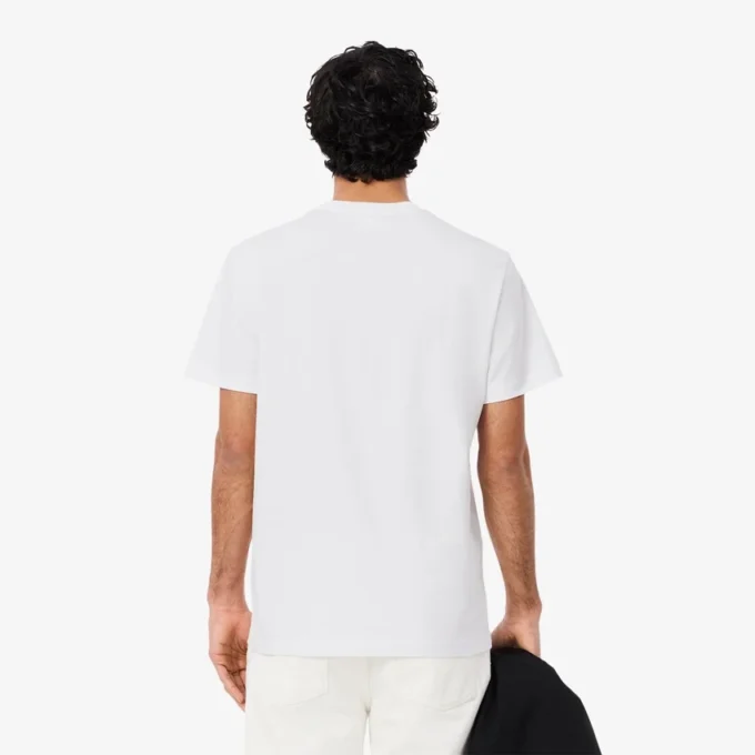 Herren-T-Shirt aus Baumwolljersey mit Logo-Einfassung