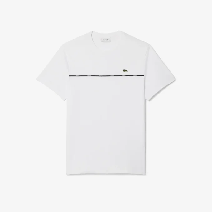 Herren-T-Shirt aus Baumwolljersey mit Logo-Einfassung