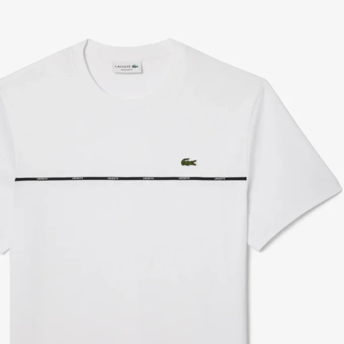 Herren-T-Shirt aus Baumwolljersey mit Logo-Einfassung