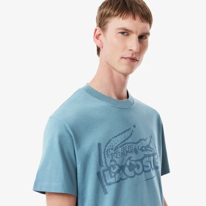 Herren-T-Shirt aus bedrucktem Baumwolljersey