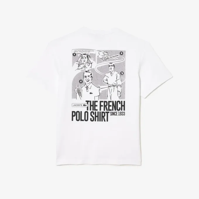 Herren-T-Shirt aus schwerer Baumwolle mit Aufdruck auf der Rückseite