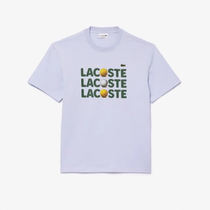 Herren-T-Shirt aus schwerer Baumwolle mit Ball-Print