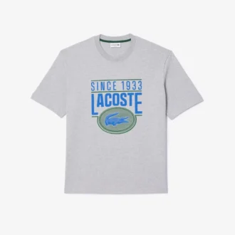 Herren-T-Shirt aus schwerer Baumwolle mit Print, lockere Passform