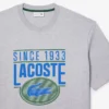 Herren-T-Shirt aus schwerer Baumwolle mit Print, lockere Passform