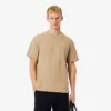 Herren-T-Shirt mit geripptem Kragen aus Petit Piqué