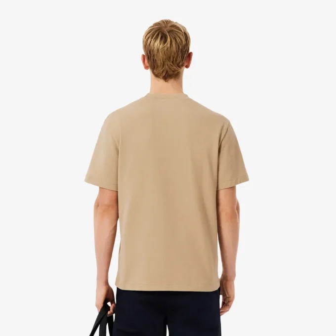 Herren-T-Shirt mit geripptem Kragen aus Petit Piqué