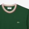 Herren-T-Shirt mit Streifen am Kragen, hergestellt in Frankreich