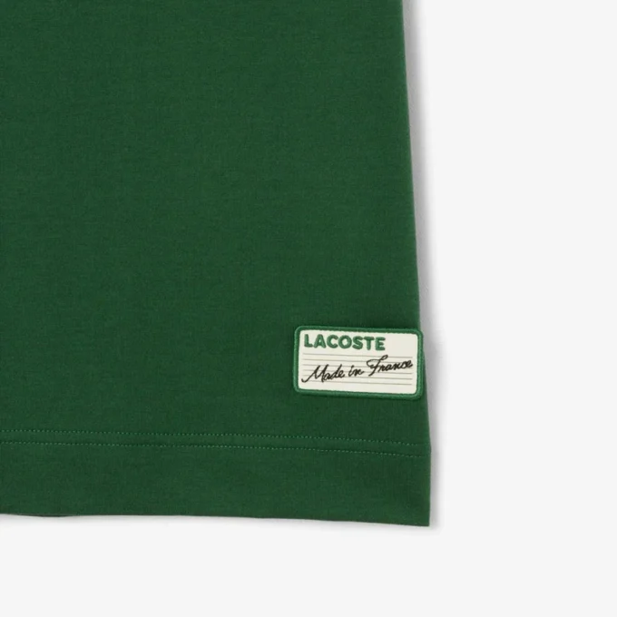 Herren-T-Shirt mit Streifen am Kragen, hergestellt in Frankreich