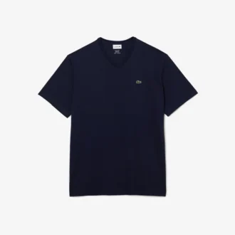Herren-T-Shirt mit V-Ausschnitt in Big Fit aus Pima-Baumwolle