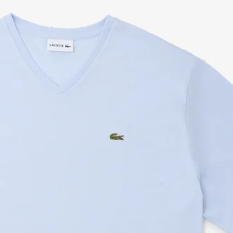 Herren-T-Shirt mit V-Ausschnitt in Big Fit aus Pima-Baumwolle