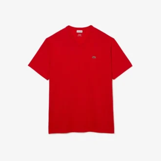 Herren-T-Shirt mit V-Ausschnitt und weiter Passform aus Pima-Baumwolle