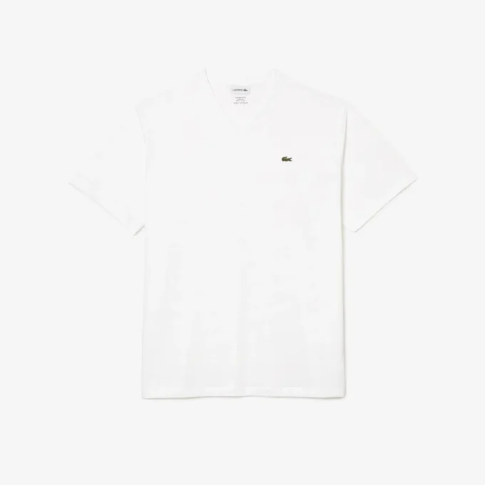 Herren-T-Shirt mit V-Ausschnitt und weiter Passform aus Pima-Baumwolle