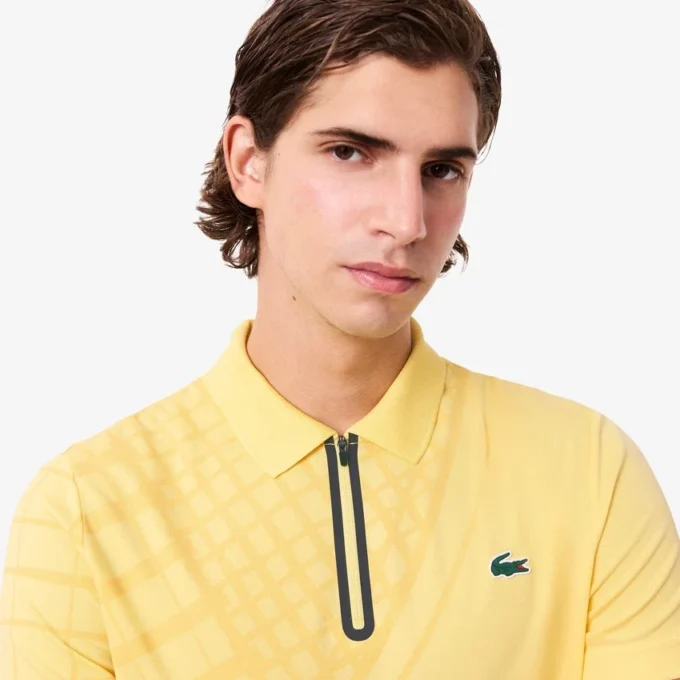 Herren-Tennis-Poloshirt „Ultra Dry“ mit Print und schmaler Passform