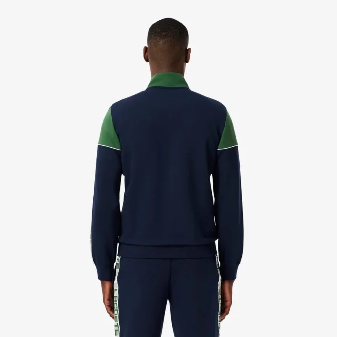 Herren-Tennis-Sweatshirt mit Reißverschluss und Farbblock-Design