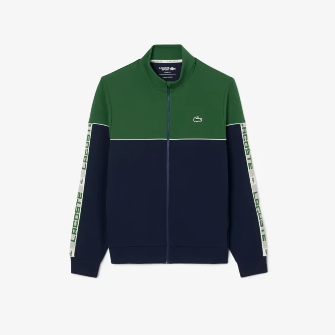 Herren-Tennis-Sweatshirt mit Reißverschluss und Farbblock-Design