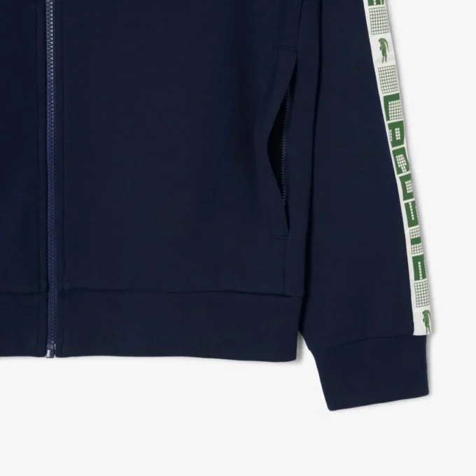 Herren-Tennis-Sweatshirt mit Reißverschluss und Farbblock-Design