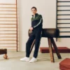 Herren-Tennis-Sweatshirt mit Reißverschluss und Farbblock-Design