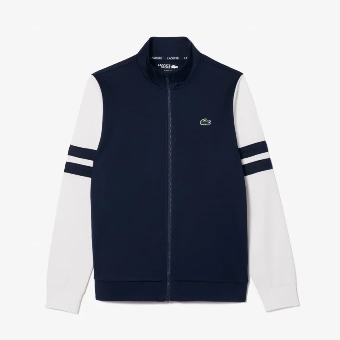 Herren-Tennis-Sweatshirt mit Reißverschluss und Stretch