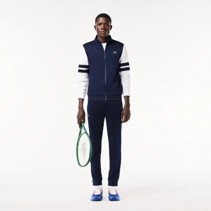 Herren-Tennis-Sweatshirt mit Reißverschluss und Stretch