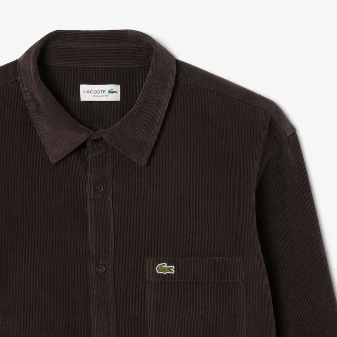 Herren-Velourshemd in Regular Fit
