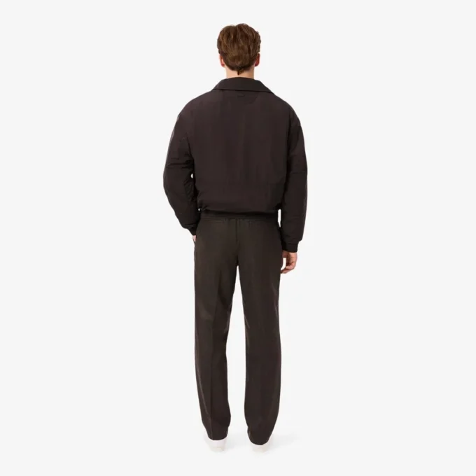 Herren-Wollhose mit geradem Schnitt und Chevron-Muster