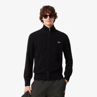 Herren-Wollpullover mit Reißverschluss