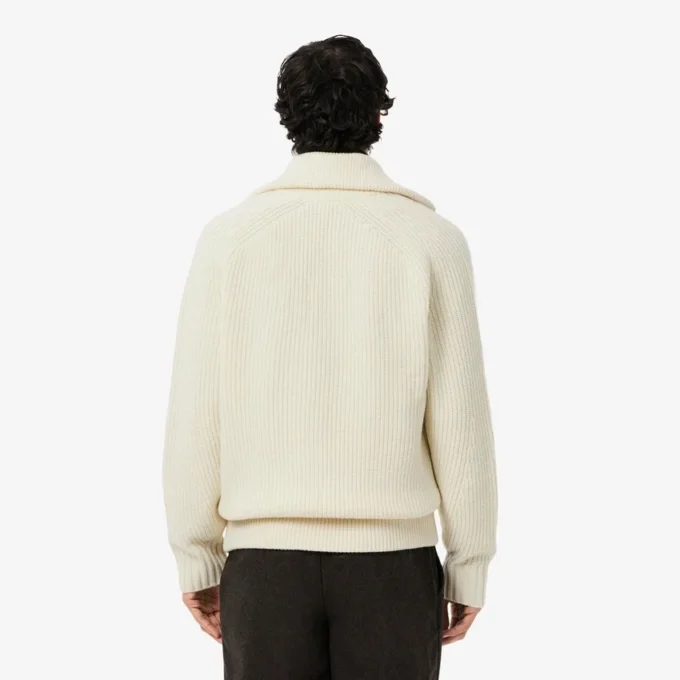 Herren-Wollpullover mit Reißverschluss