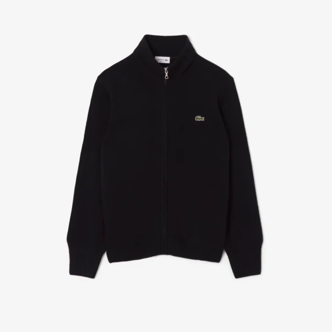 Herren-Wollpullover mit Reißverschluss