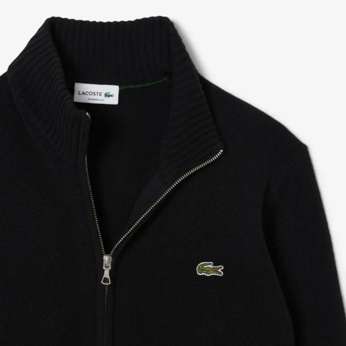 Herren-Wollpullover mit Reißverschluss