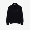 Herren-Wollpullover mit Reißverschluss und hohem Kragen