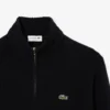 Herren-Wollpullover mit Reißverschluss und hohem Kragen