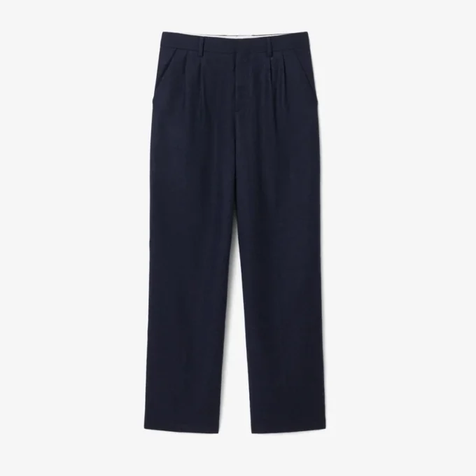 Herrenhose aus gefilzter Wolle mit gerader Passform